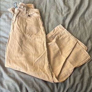 High rise tan wide leg Casual Pants